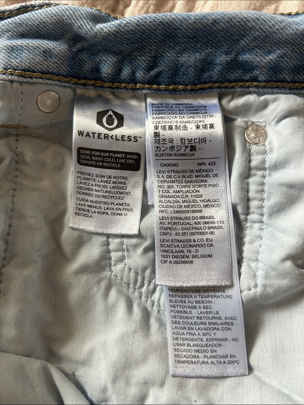 Levi's Light Blue Straight Leg Jeans - Picture 3 of 10